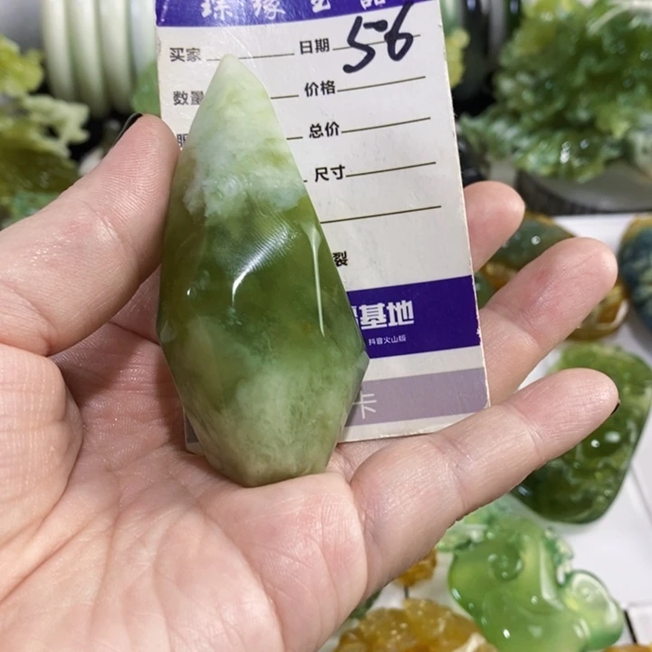 未镶嵌岫玉手把件