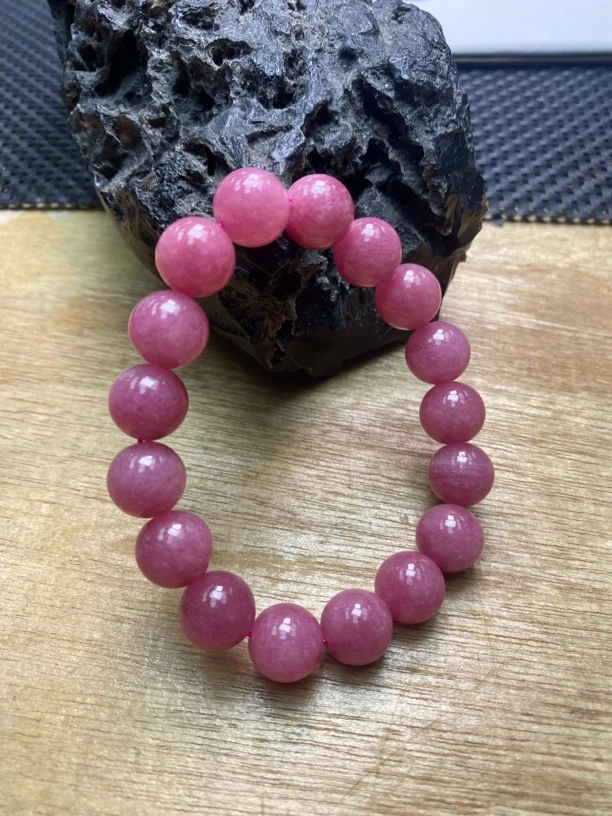 12mm粉碧精美手串-519