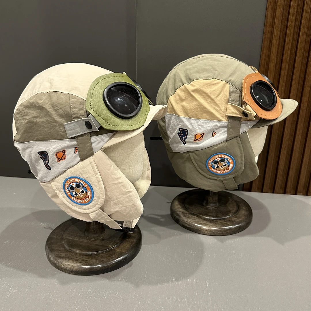 儿童帽子冬季男童飞行员雷锋帽女童宝宝防风护耳帽骑车防寒保暖帽