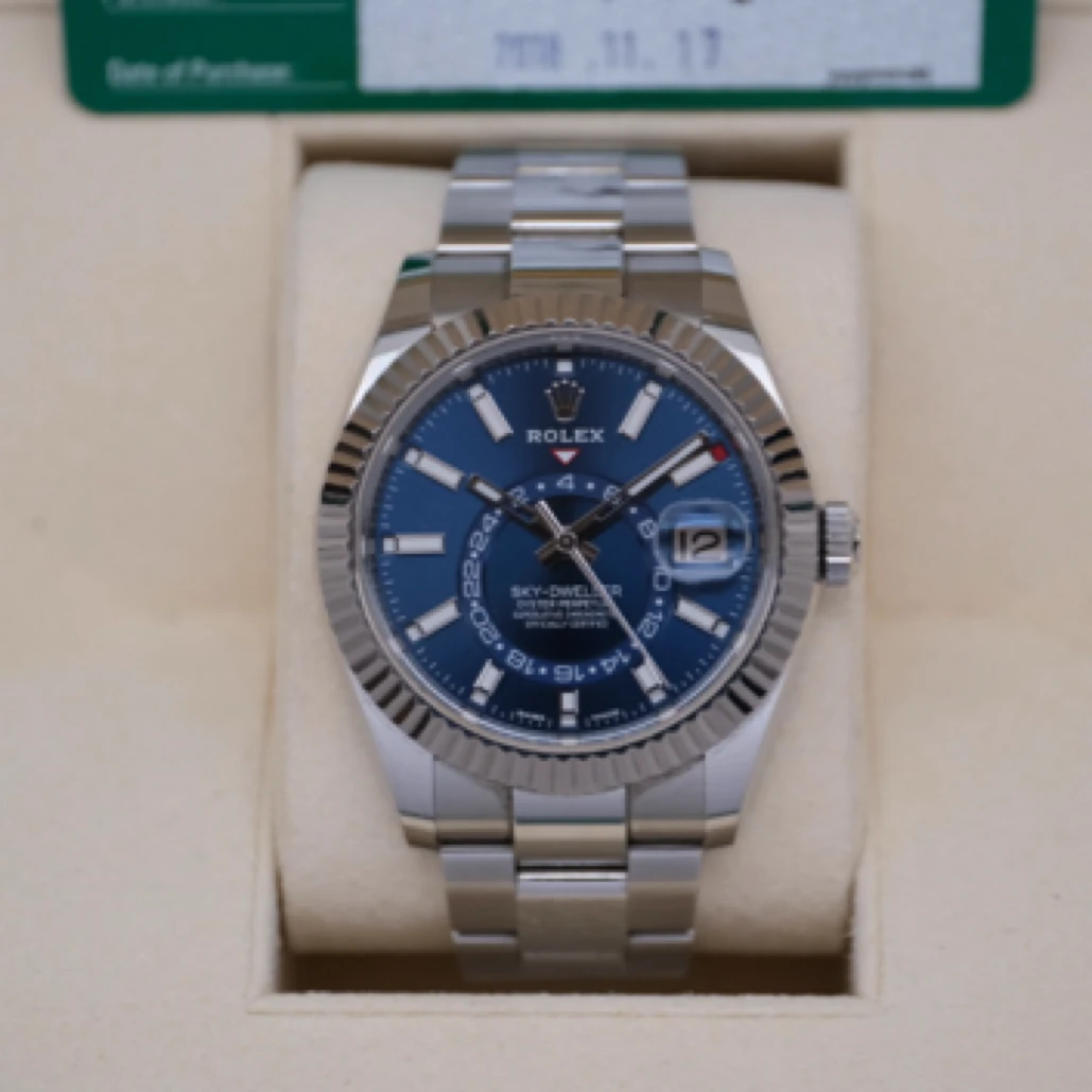 95新 Rolex/劳力士 纵航者326934蓝盘42mm2018年全套年历功能