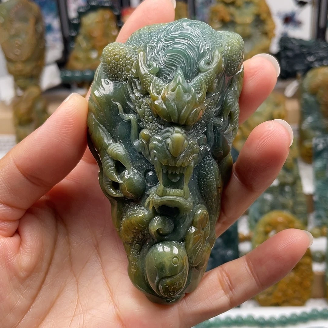 翡翠未镶嵌颈饰天然翡翠a货龙