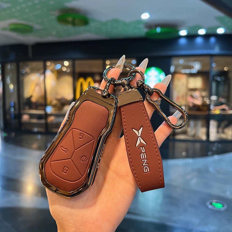 小鹏p7钥匙套p5汽车用品g3i改装g9车内装饰p7i配件g6专用高级壳扣