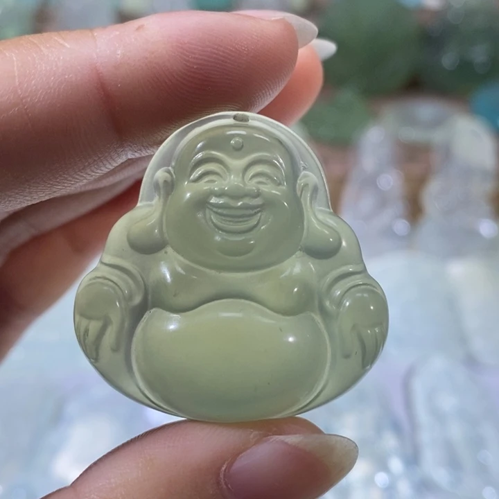 岫玉未镶嵌颈饰吊坠
