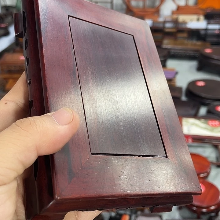 紫砂红木底座工艺品红木底座工艺品16公分