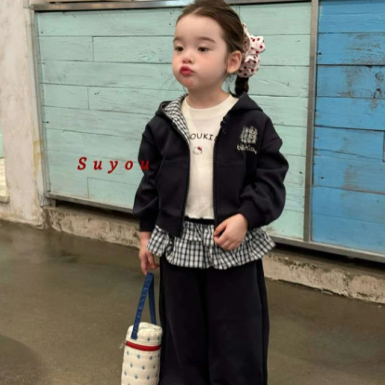 苏右 秋款2件常规休闲风套装秋款外套韩系复古风