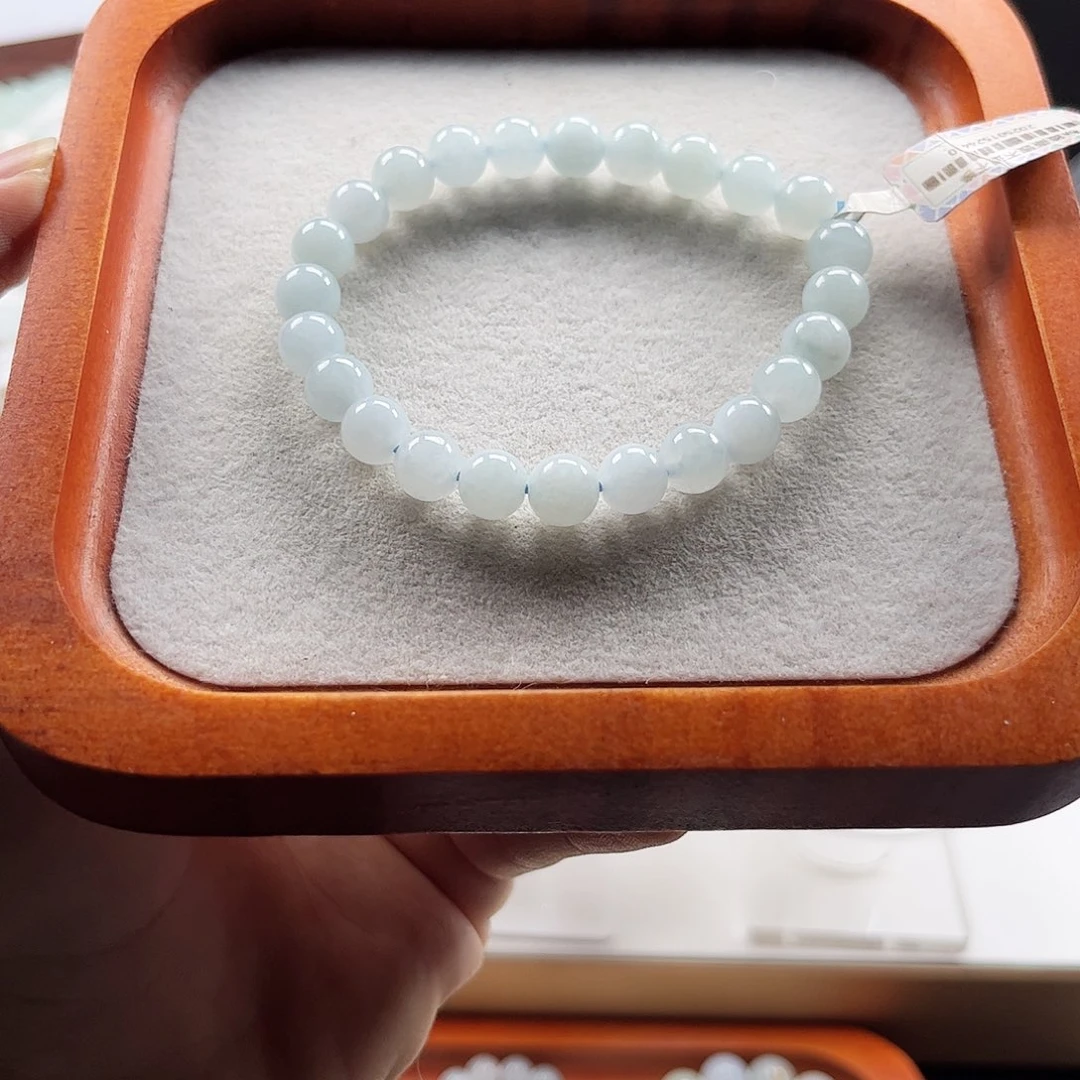 翡翠未镶嵌手链卡7.6