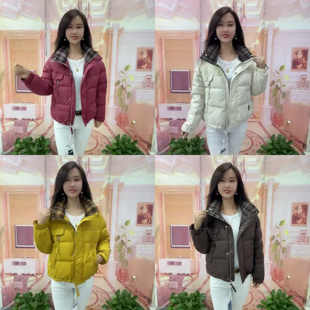 2570款格领洋气羽绒服外套（衣长56左右）