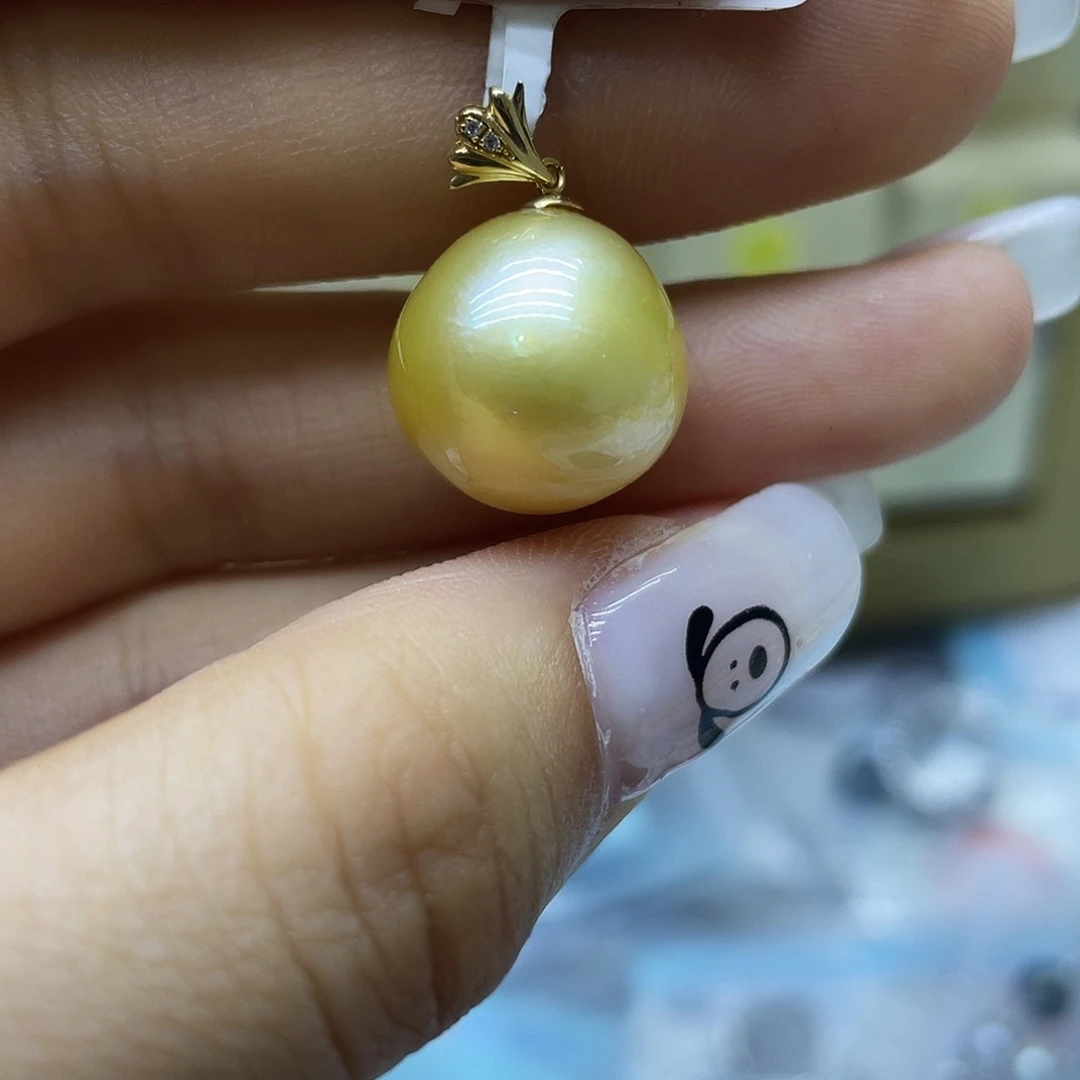 海水珍珠18K金镶嵌颈饰