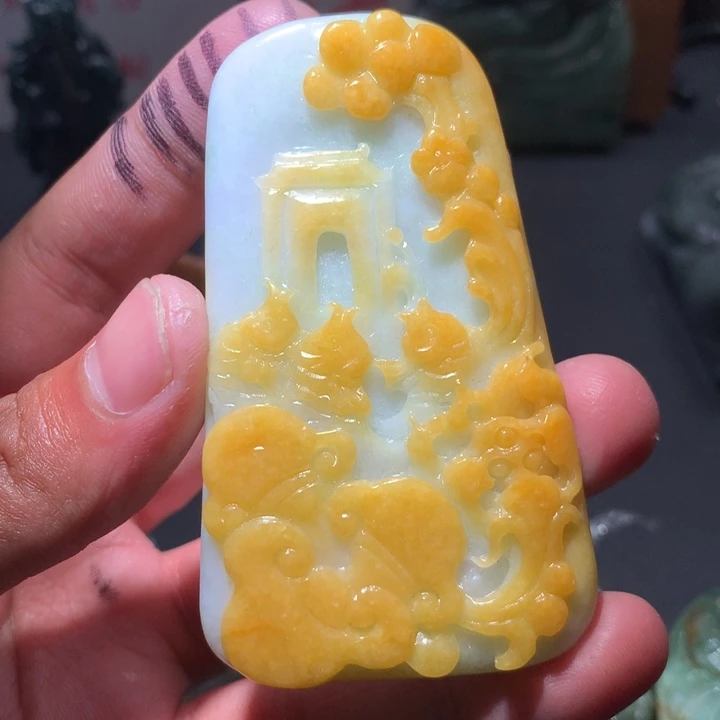 翡翠未镶嵌颈饰保真天然a货翡翠