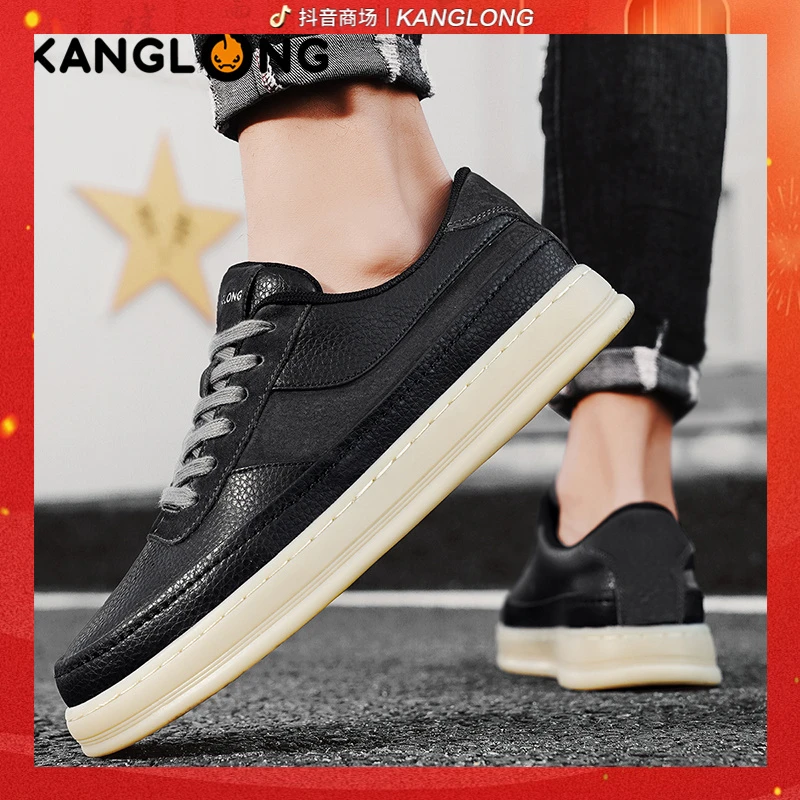 康龙男鞋2025春季新款耐磨休闲板鞋时尚韩版百搭潮鞋拼色低帮鞋