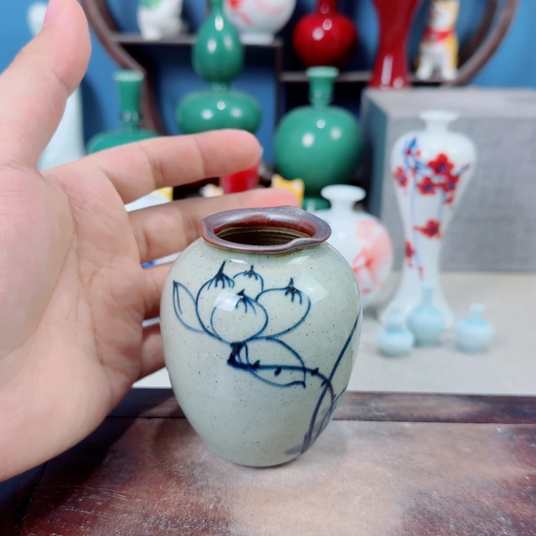 陶瓷手工小花器摆件