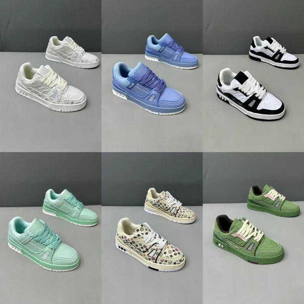 透气低帮耐磨图案轻便休闲鞋板鞋情侣款时尚系带男女潮鞋厚底百搭