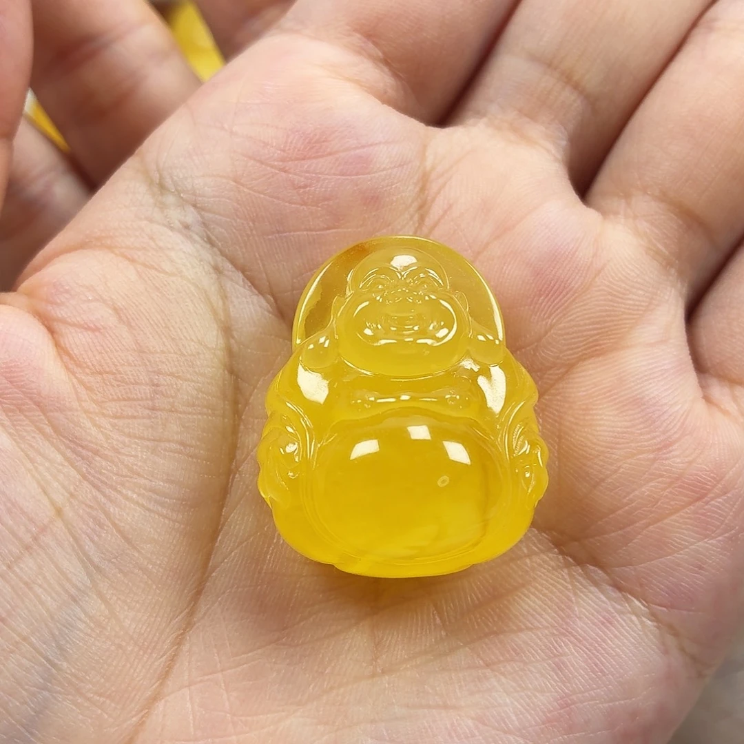蜜蜡颈饰未镶嵌焦皮福豆