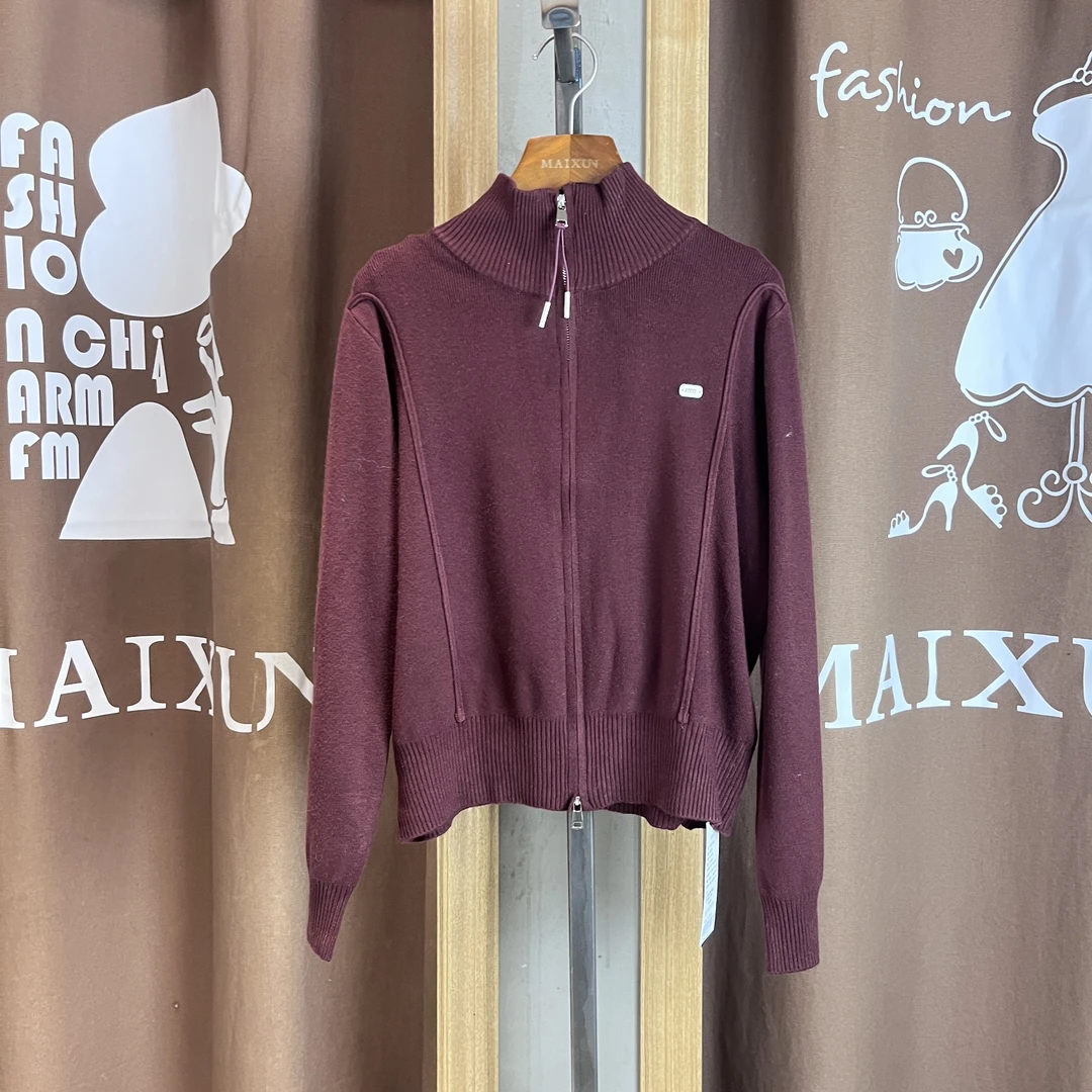 麦寻女装2025秋季新款时尚百搭显瘦长袖针织开衫女ZKSYS04Z