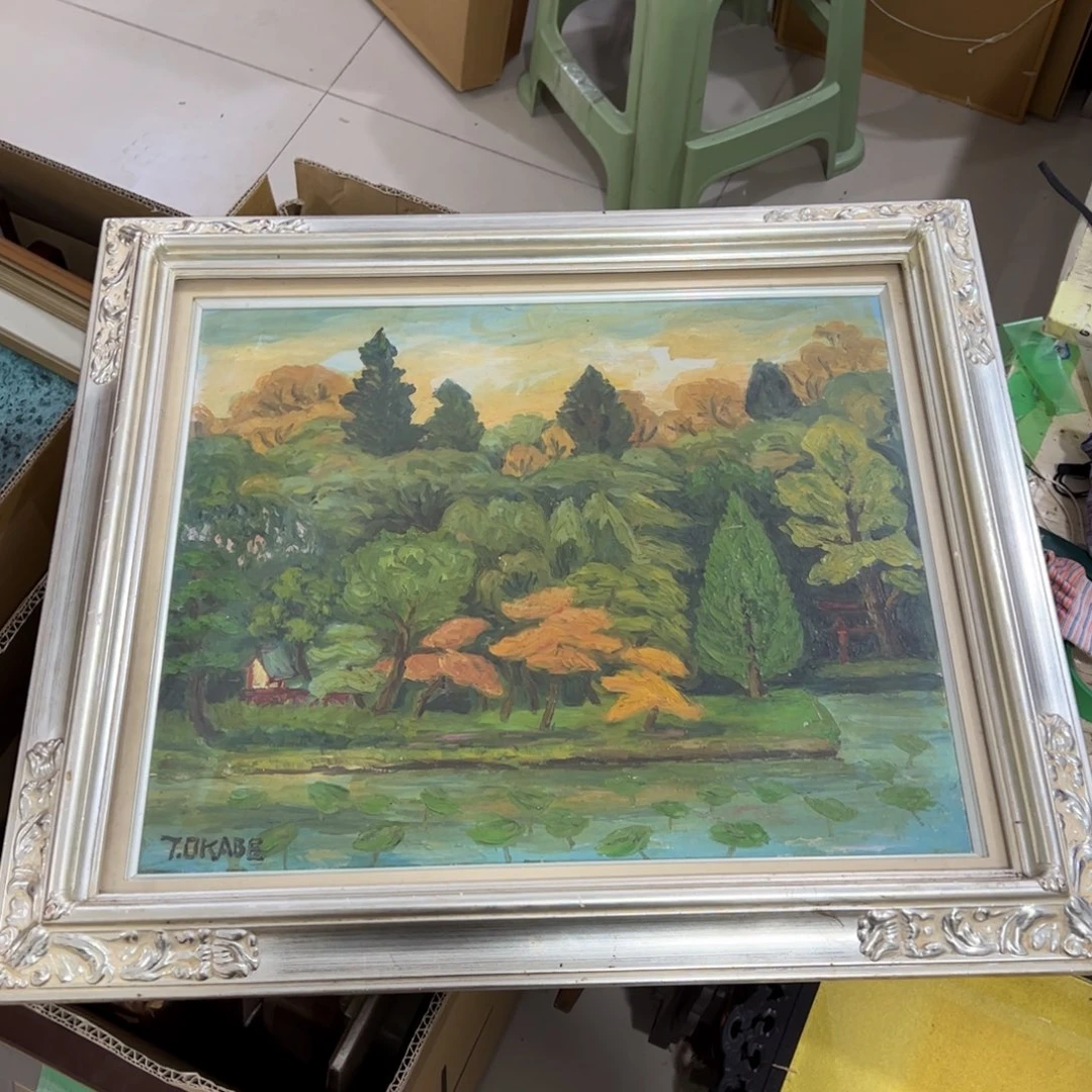 8***馆绘画屏风框画茶空间设计