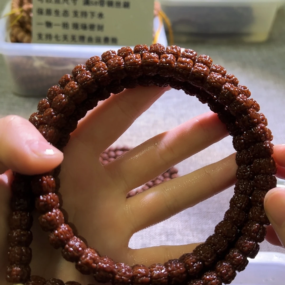 金刚菩提吊坠深清理藏切平细小金刚108精挑去黄尺寸10+