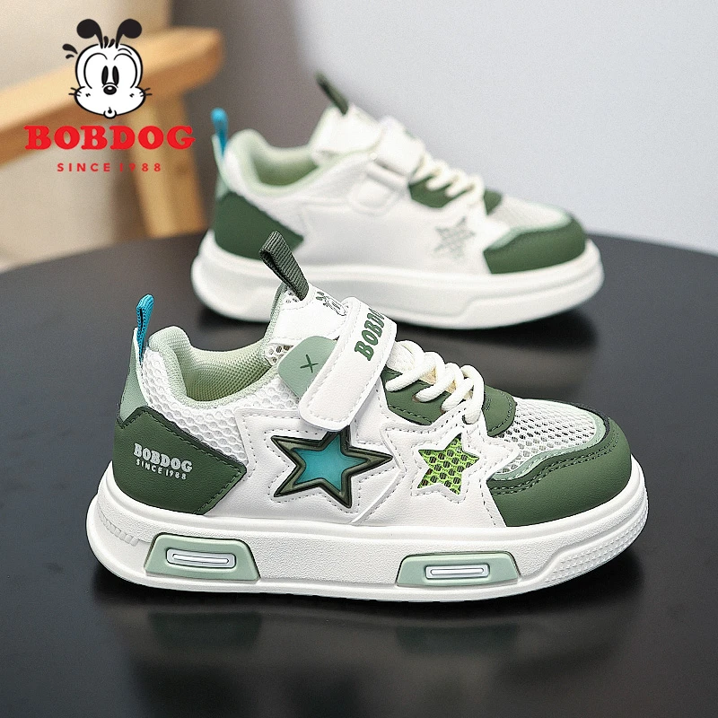 巴布豆男童鞋单网透气板鞋休闲中大童夏季休闲学生鞋网面运动鞋