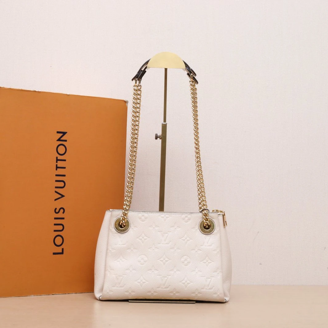 95新 LouisVuitton/路易威登 【黑黑】Surene BB 24 米色 单肩包