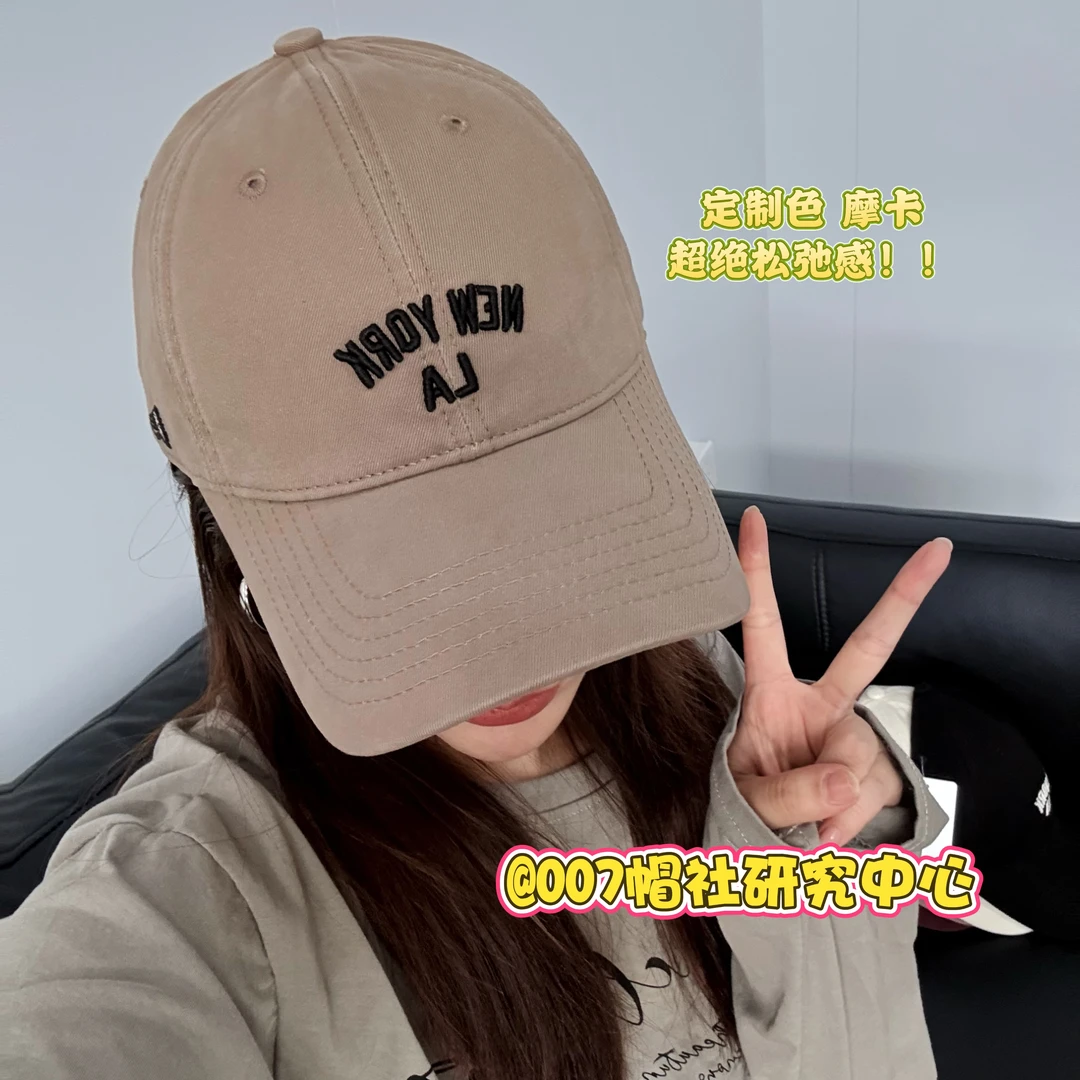 【NEWYORK】字母刺绣棒球帽女大头帽子鸭舌帽新款防晒女款太阳帽