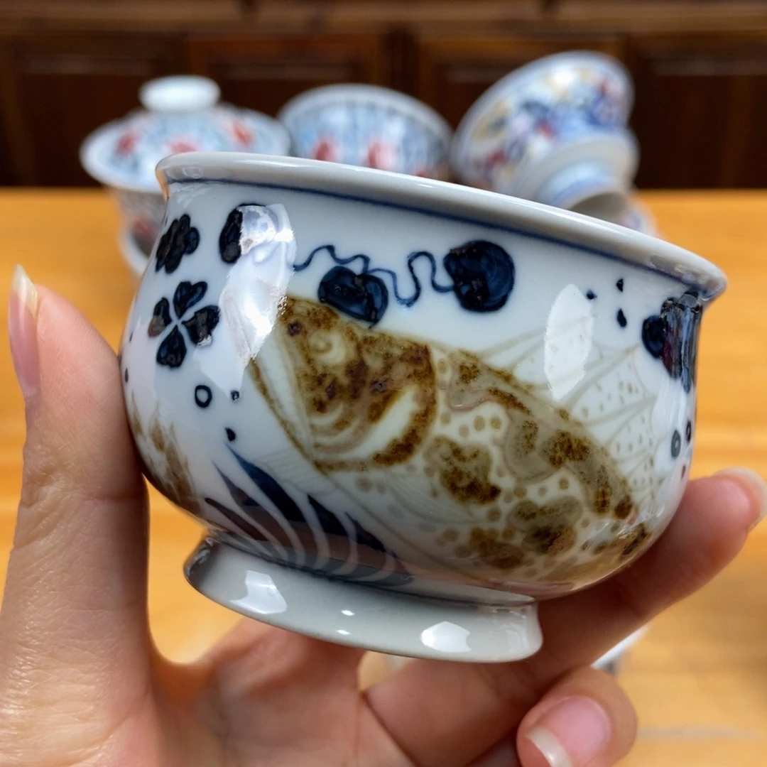 手绘现代茶具非古董