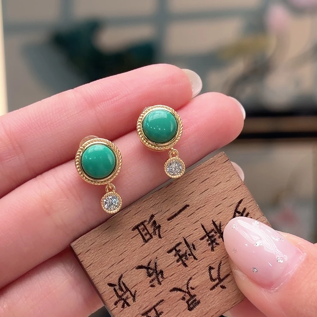 绿松石银S925镶嵌颈饰