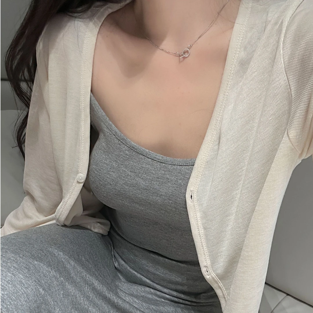 薄纱微透罩衫防晒针织开衫外套女薄披肩外搭宽松显瘦空调衫