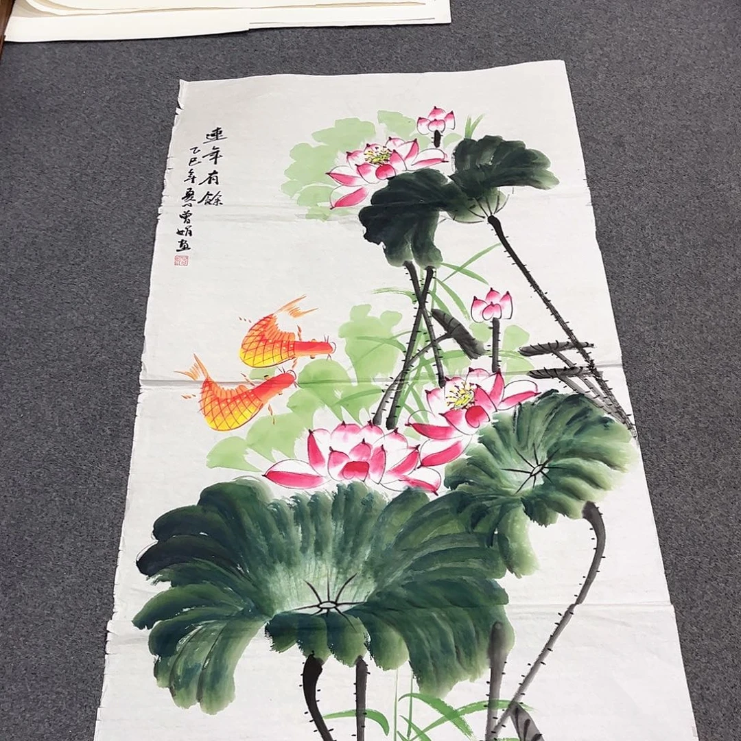 国画H精品国画作品微瑕