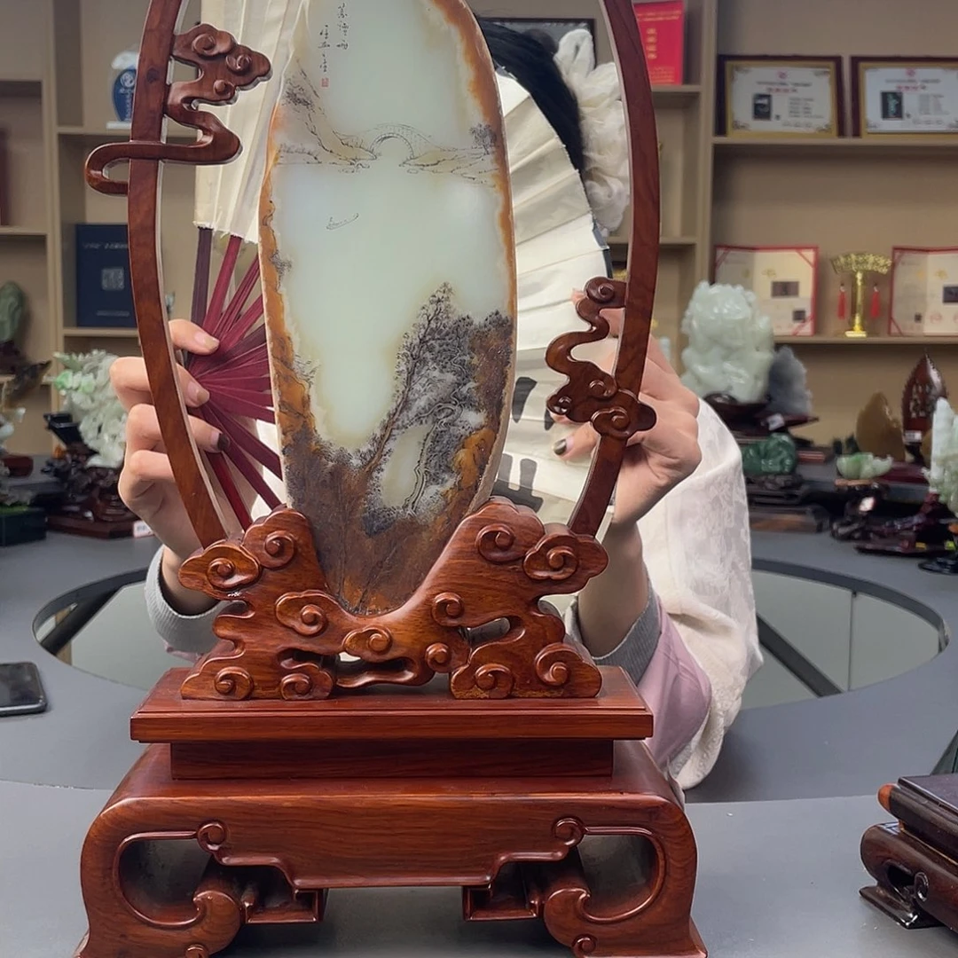 和田玉未镶嵌摆件