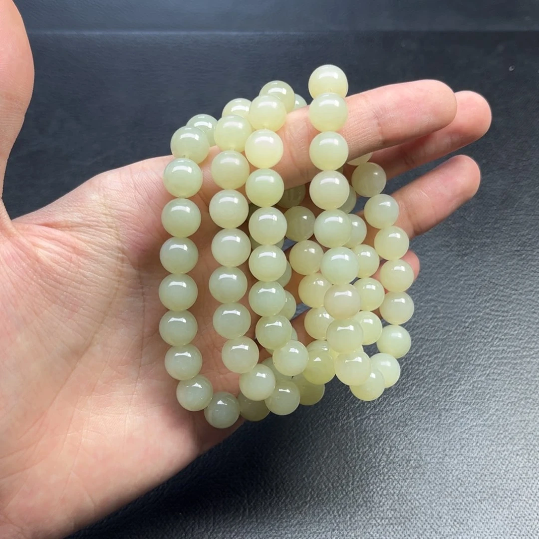 手串未镶嵌和田玉且末料卡10手串拍一发一