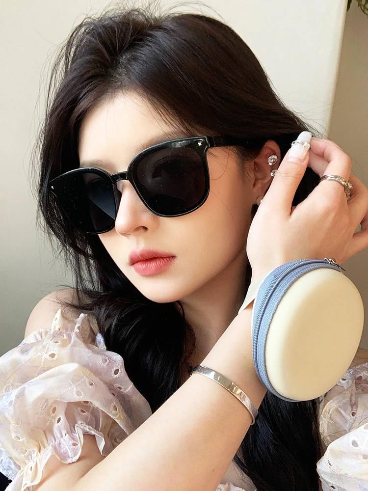 2025新款可折叠墨镜女乌梅紫色高级感显脸小太阳眼镜夏季防紫外线