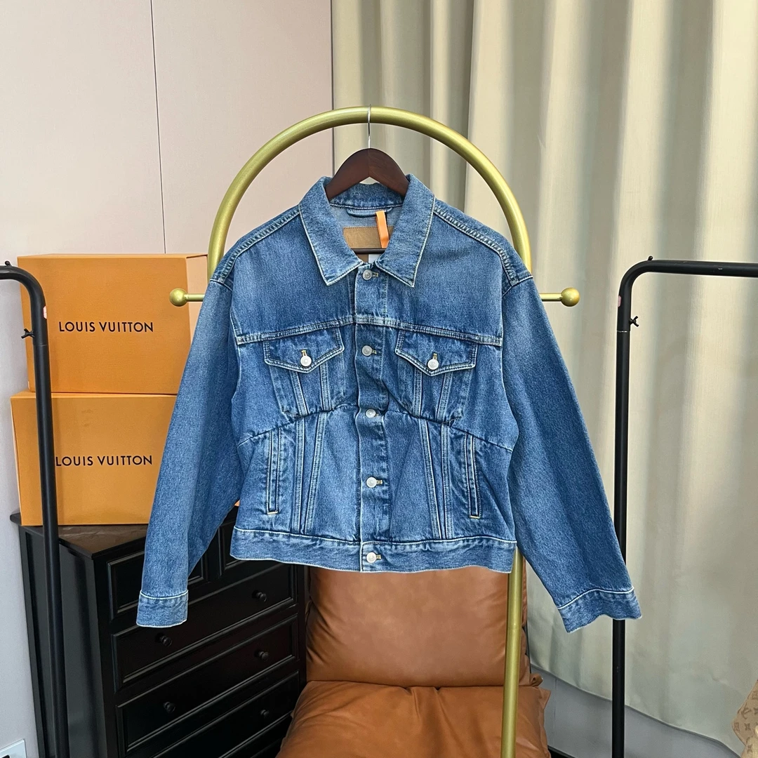99新 Balenciaga/巴黎世家 蓝色牛仔夹克 36码