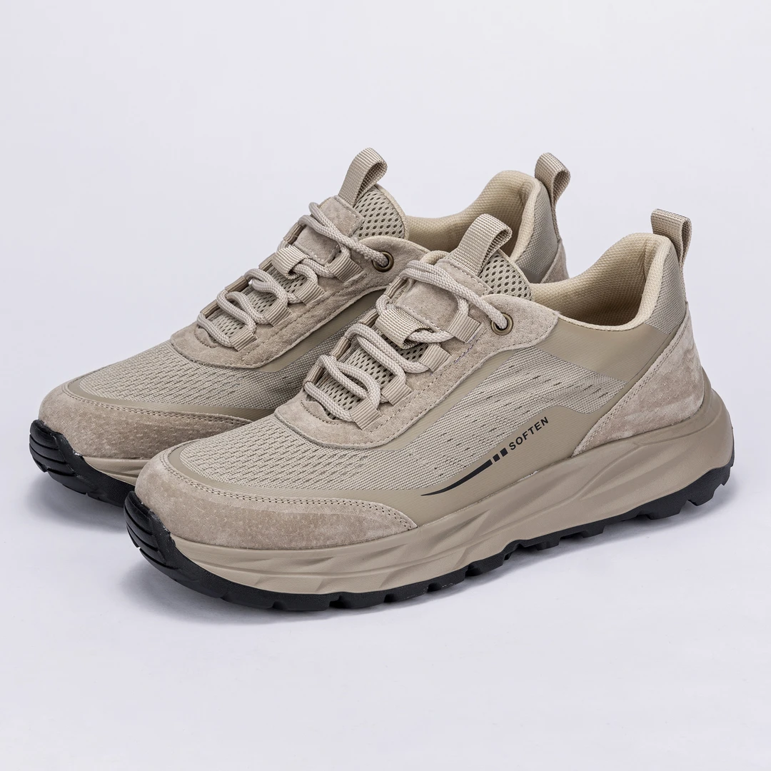 LBEL2025男士户外休闲鞋低帮耐磨徒步慢跑鞋透气运动鞋轻便软底