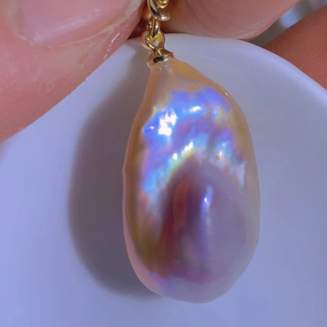 银S925镶嵌天然淡水珍珠淡水珍珠