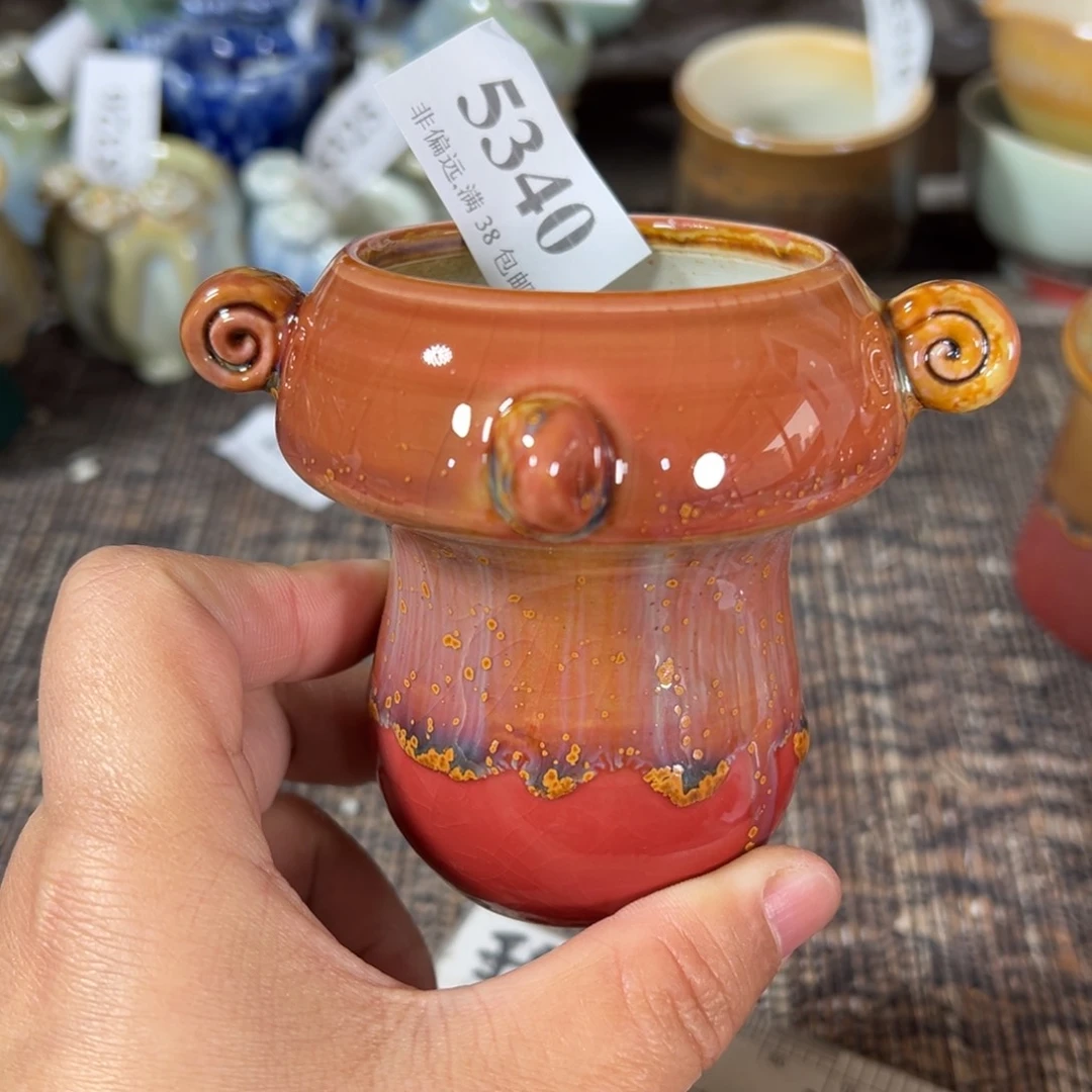 红陶景德镇手工花盆