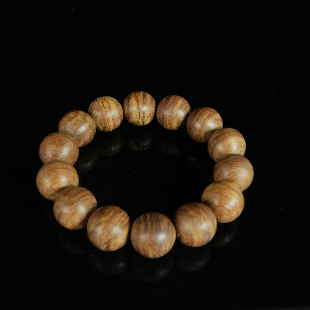 DY-A9043 印尼坤甸土沉黑油沉香手串 1.67cm 14.65g