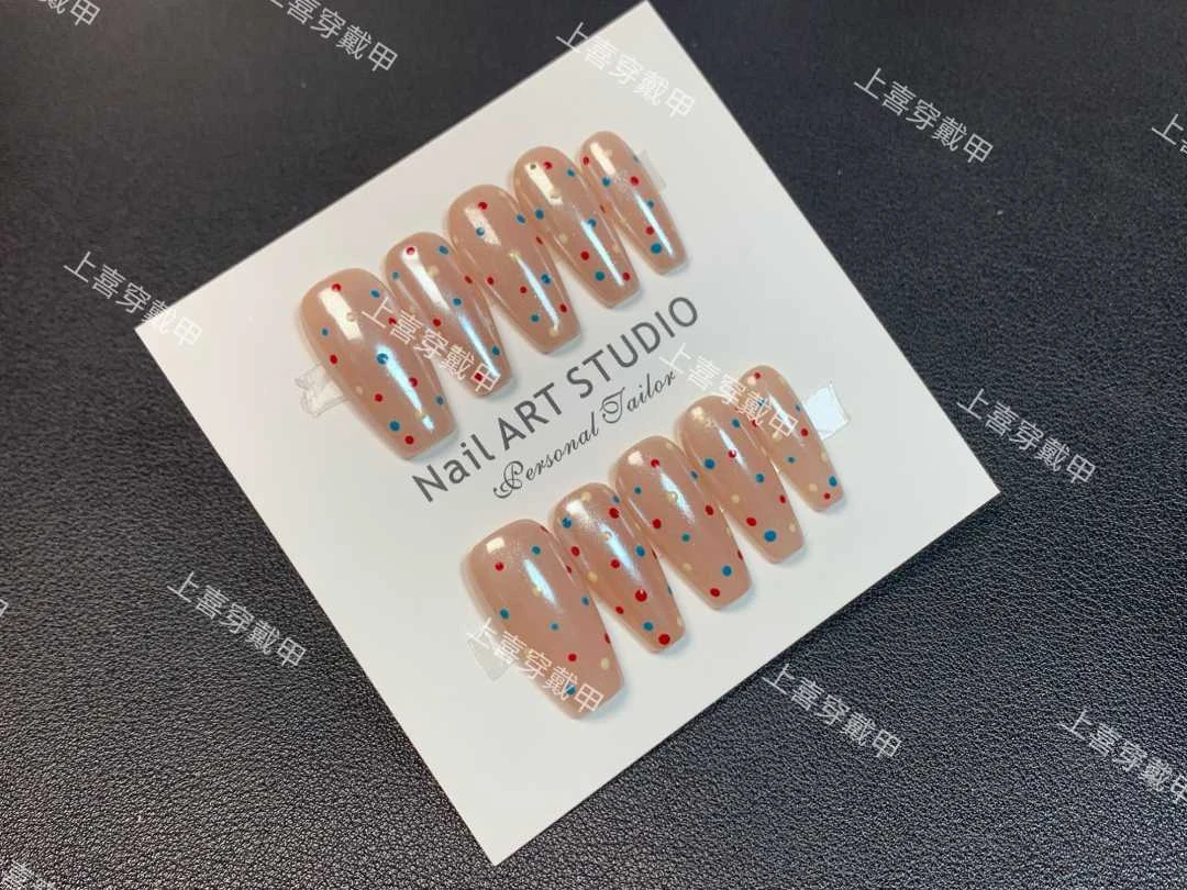 【多乐】彩色波点 纯手工穿戴甲