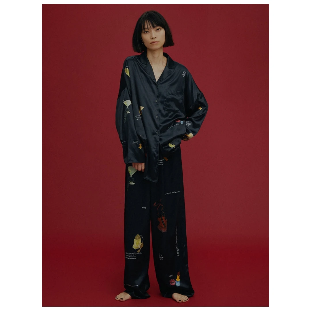 【MonTendre】春季新款 代 十周年预定光泽感面料休闲家居服复古