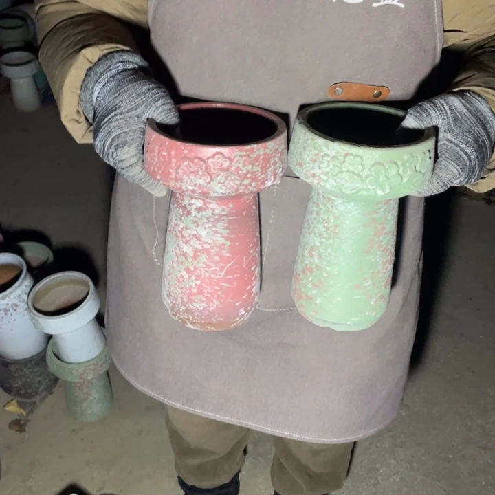 紫砂花盆口13高23正品正品