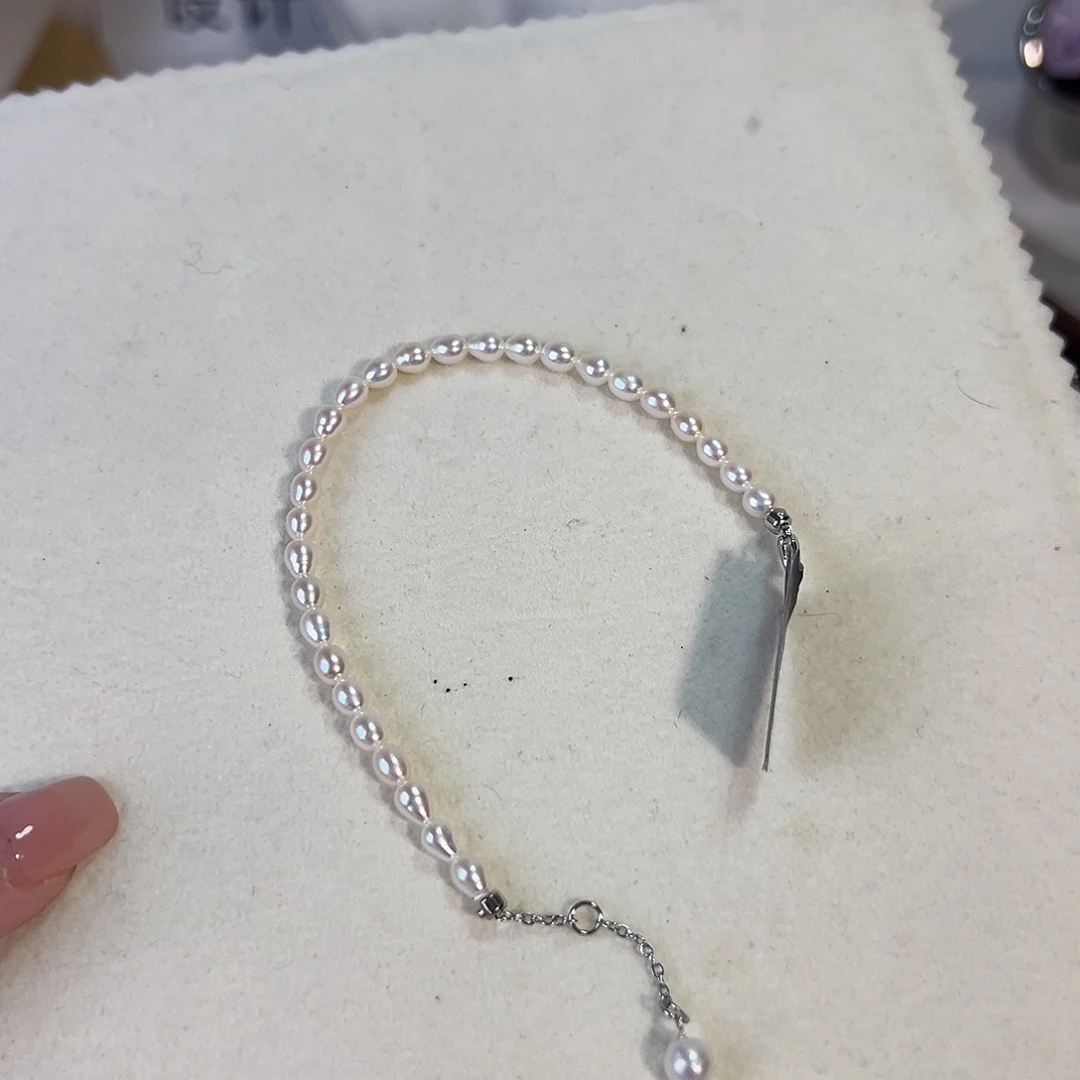 P***n淡水珍珠时尚设计款淡水珍珠银S925镶嵌
