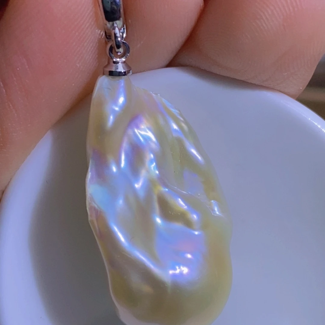 银S925镶嵌淡水珍珠淡水珍珠
