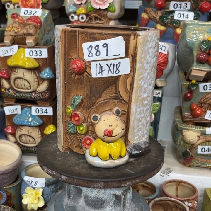 紫砂花盆粗陶材质多肉花盆