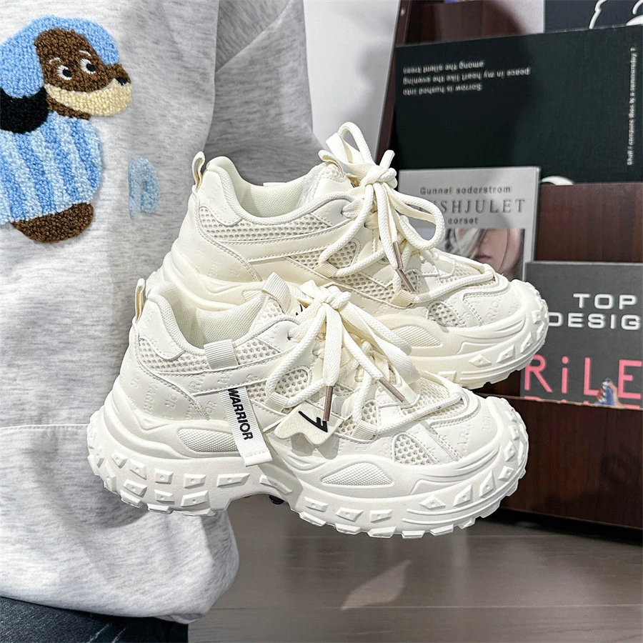 回力轮胎底老爹鞋女2025秋季新款百搭鞋子透气厚底增高休闲运动鞋