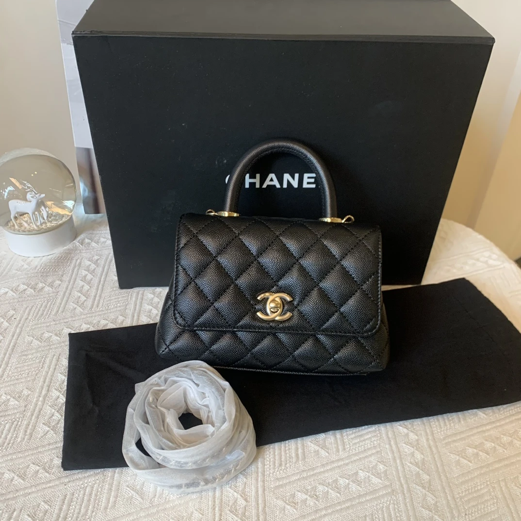 未使用 Chanel/香奈儿 黑金cocohandle mini 24年芯片款（尾款）