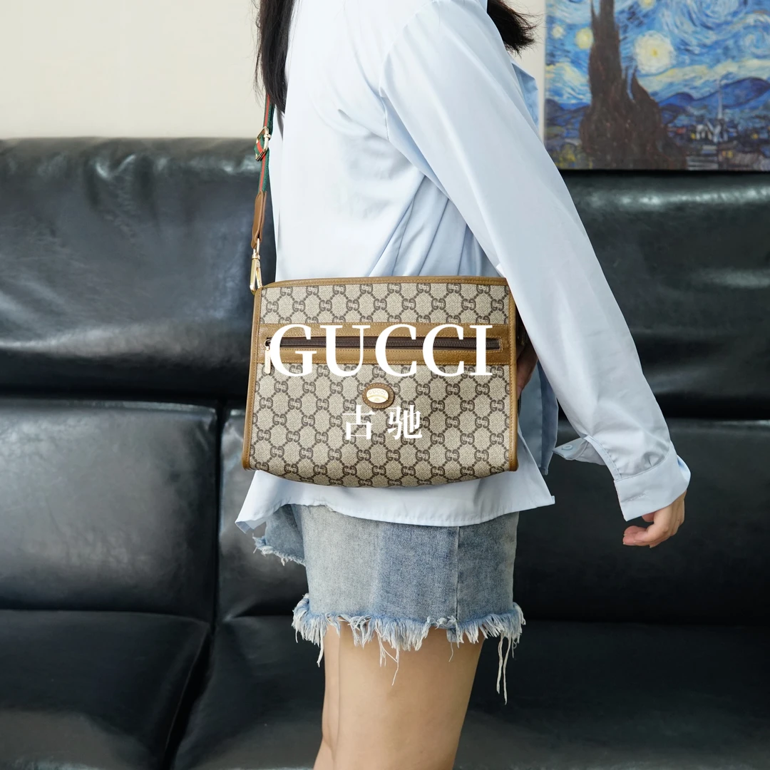 95新 GUCCI/古驰 老花单肩包/FYEE05517028/7028