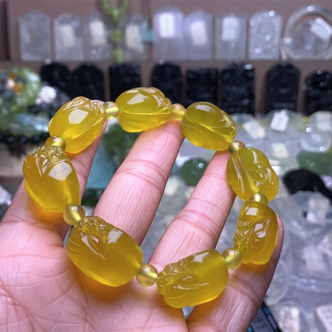 新***彬蛇纹石玉未镶嵌手串