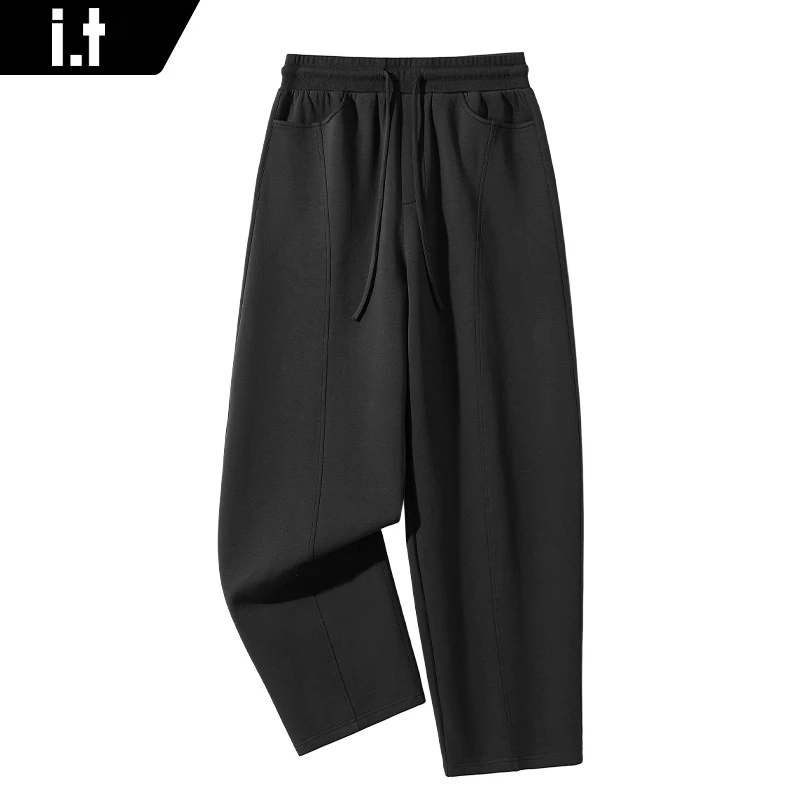 i.t izzue美式重磅弯刀裤宽松阔腿休闲裤2025秋季新款废土风男装