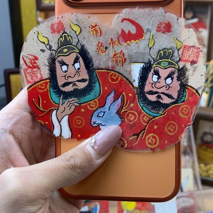 孤品朱砂奎爷前兔加搞米打包手撕背贴