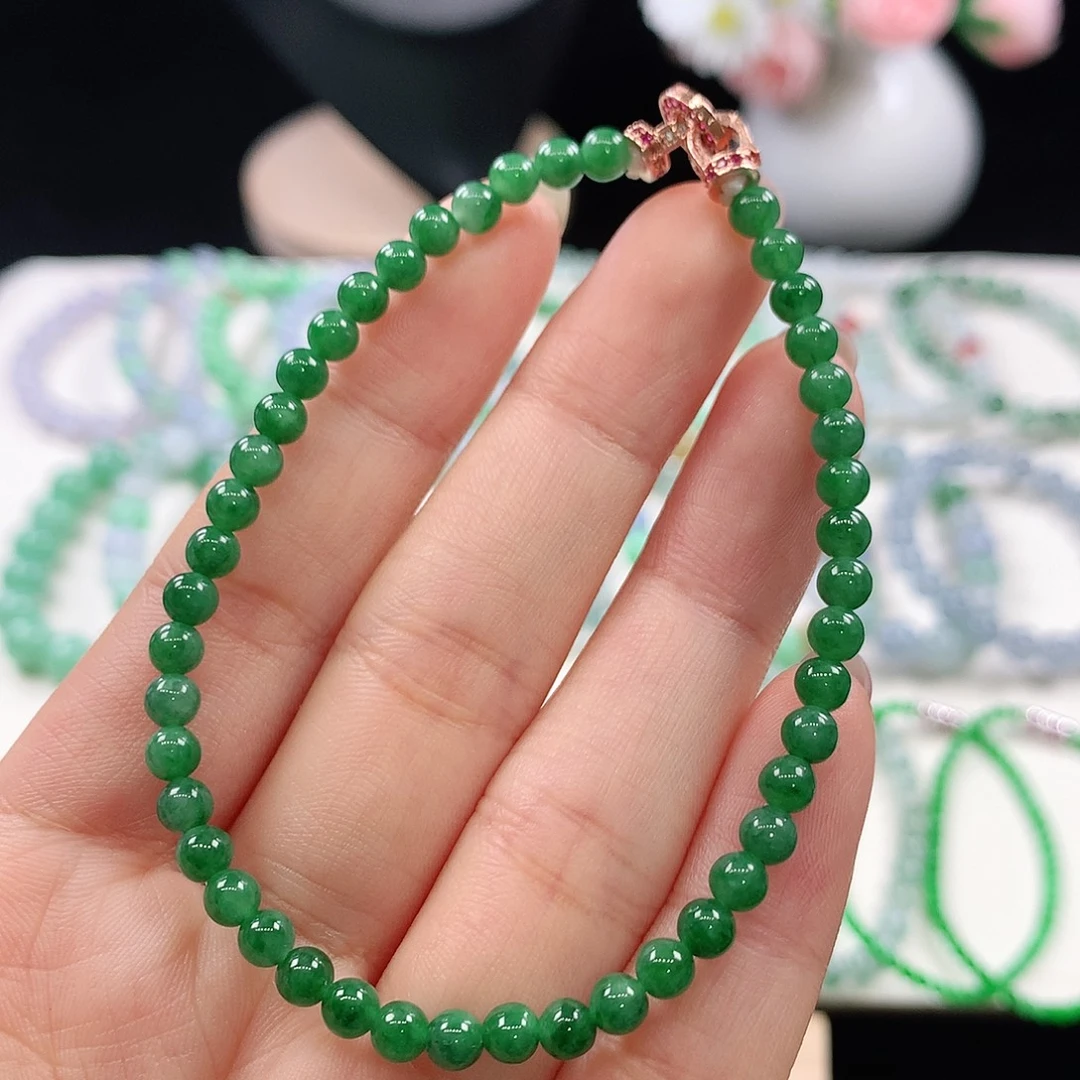 翡翠未镶嵌手链4.2mm