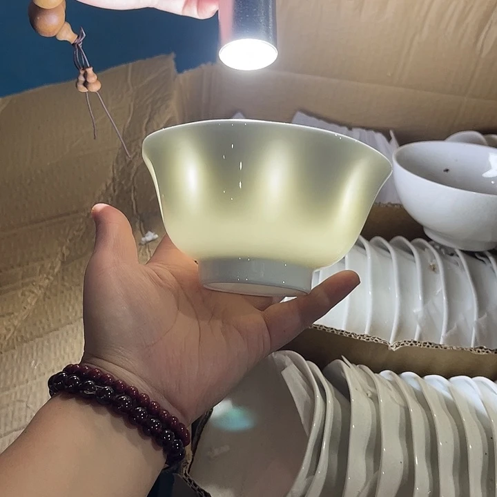 瓷片高白泥5英寸米饭碗六个，包邮