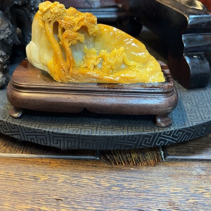 老挝石富贵山居图